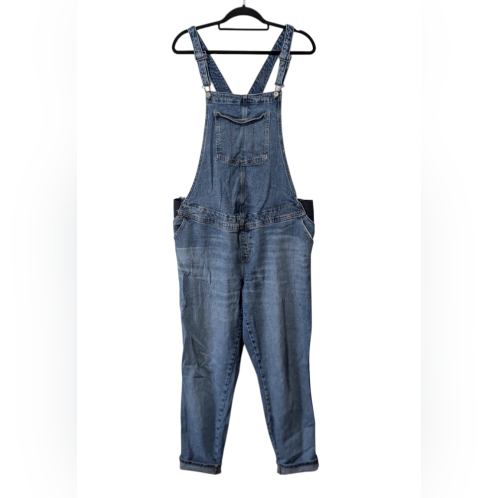 Maternity jean overalls tall size 14 Old Navy